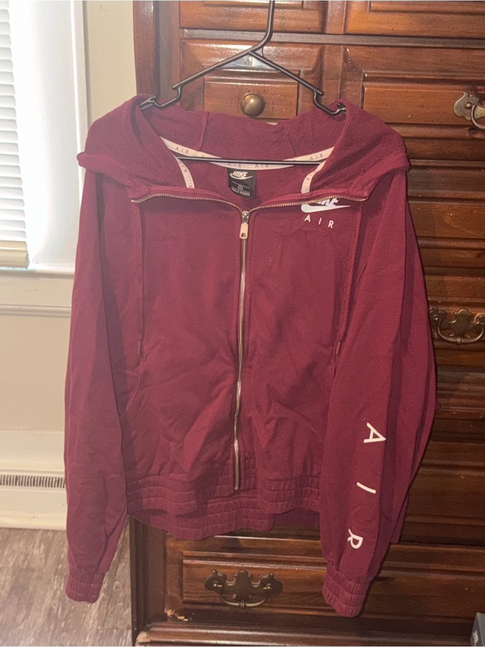 Nike Women's Burgundy Zip Hoodie Jacket